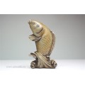 veche sculptura peste Koi. soapstone. China sec XX